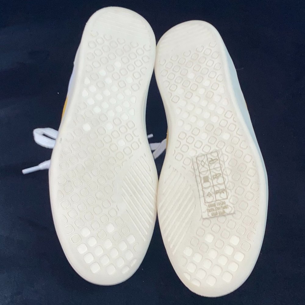EVERLANE The ReLeather® Court Sneaker | White/Mustard | M6.5 | NWOB - Picture 7 of 8